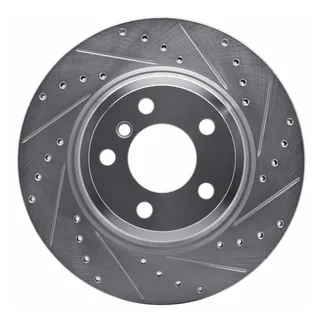 R1 Concepts EDZ-31109R Brake Rotor Drilled and Slotted Silver